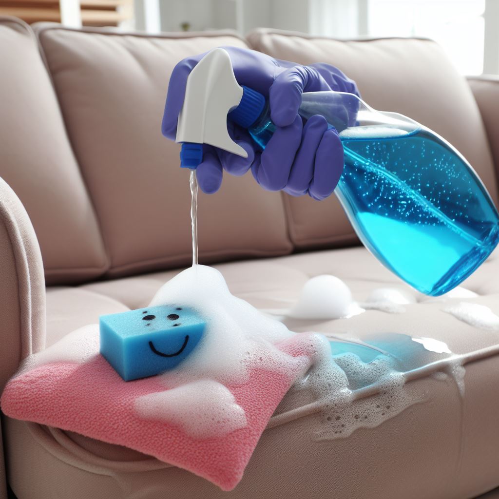 lavar sofá com água e sabão